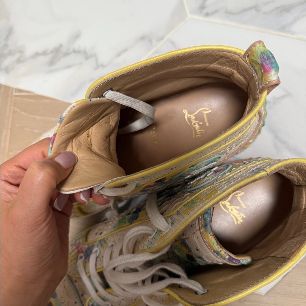 Christian Louboutin Python High-Top Sneakers - Picture 3 of 7